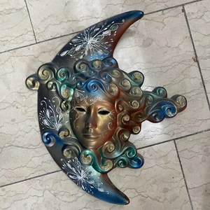Venezianische Maske - 34cm x 30 cm Porzellan - Wandmaske Porzellan - Venedig - - Bild 1 von 2