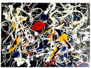 JACKSON POLLOCK ABSTRACT EXPRESSIONIST COLLECTORS LITHOGRAPH PRINT "NO.15" 1948 - Picture 1 of 12
