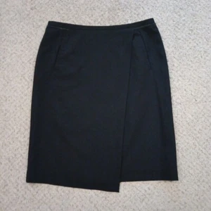 Zac & Rachel Skirt Size 10 Knee Length Black Pencil Slit Pockets - Picture 1 of 10