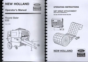 New Holland 835 Round Baler Twine Operators Manual  + Net Wrap Attachment Inst. - Picture 1 of 3