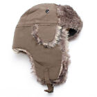 Mens Womens Aviator Trapper Hat Faux Fur Winter Russian Trooper Ear Flap Cap Au