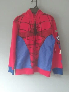 New Marvel Spider Man Hooded Jacket Size 10/12 - Picture 1 of 4