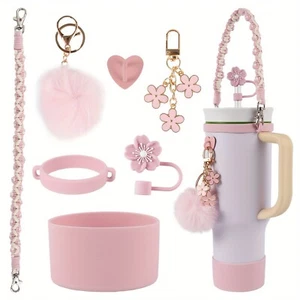 6Pcs Accessories Set for Stanley Cup 30 40oz Insulated Sleeve 10mm Travel Cup - Picture 1 of 20