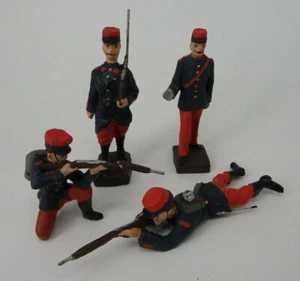Lineol 4 verschiedene französische Soldaten um/ab 1914 (88031) - Picture 1 of 9