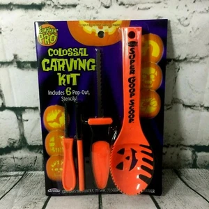 Pumpkin Carving Kit Halloween Knife Kit Scoop Detailer 10 Piece Colossal Orange - Picture 1 of 9
