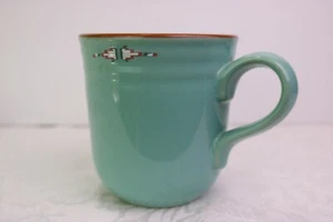 Noritake Boulder Ridge Coffee Mug (s) Turquoise Stoneware Brown #8674 Japan - Picture 1 of 8