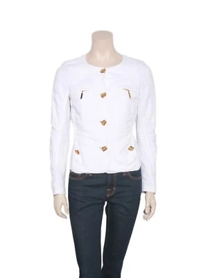 ROBERTO CAVALLI White Linen Jacket (SIZE 40) - Image 1 of 2