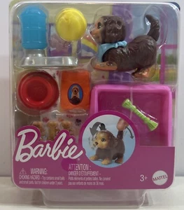 Barbie Mattel Dog & Accessories Interactive Wagging & Nodding Puppy Set NEW - Picture 1 of 3