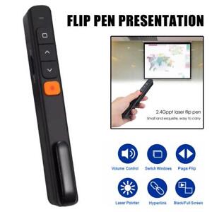 Presentation Clicker Wireless Presenter Pointer PPT Slide Advancer Flip Pens.