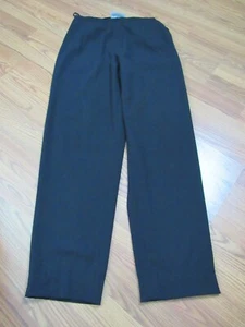 KATE HILL, WOMEN'S BLACK POLY BL FLAT FRONT DRESS PANTS, SIZE 4 - Picture 1 of 8