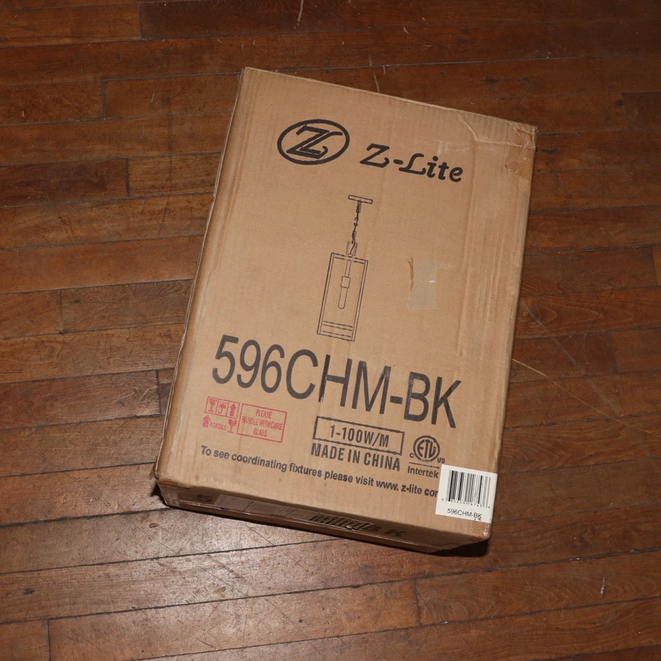 1 уличный подвесной фонарь с цепным креплением Z-Lite 596CHM-BK - Изображение 1 из 4