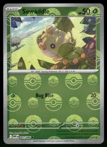 Sewaddle (Poke Ball Pattern) Common SV: White Flare 001/086 NM - Picture 1 of 2