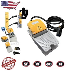 Industrial Foot Control, 15A 250V Momentary Deadman Style, Rugged Aluminum - Picture 1 of 9