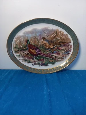 Weatherby Royal Falcon Ware 'Pheasants' Oval Serving Platter Forbsport vintage  - Image 1 of 4