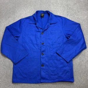 VINTAGE French Jacket Adult Medium Blue Work Wear Sanfor Chore Outdoors Men - Picture 1 of 8