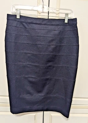 Falda Thalian Mujer Talla 10 Azul Oscuro Ponte Tejido Bodycon Lápiz Sexy Sirena RR-8 Foto 1 de 4