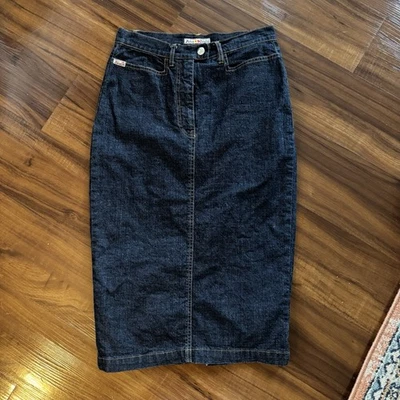 Miss Sixty темно джинсовой ткани карандаш Midi юбка талии 26 - Изображение 1 из 4