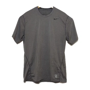 Nike Pro Combat Dri Fit Shirt Mens Extra Large Fitted Gray Gym Training Base - Picture 1 of 9