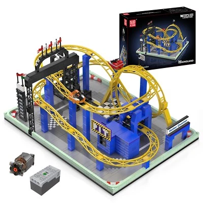 Mould King 11020 Spinning Roller Coaster Park Collectibles Building Block Toy - Image 1 of 4