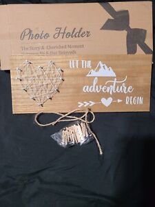 Rustic photo holder perfect for engagment gift.