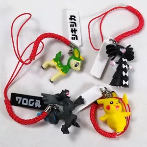 Pokemon BW 2011 P2 Netsuke - 4pc Deerling Gothitelle Zekrom Pikachu Dangler Go - Picture 1 of 1