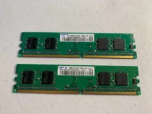 Samsung 2 x 256 MB (512 MB Total) PC2 3200U DDR2 Unbuffered RAM (M378T3354BZ0) - Picture 1 of 2