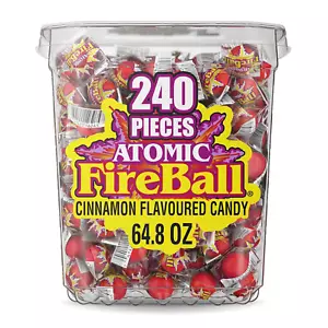 4 Pfund Bulk Atomic Fireball Kieferbrecher Zimt einzeln verpackt Süßigkeiten 240 Ct - Bild 1 von 11