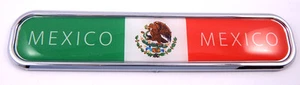 Mexico flag Chrome Emblem 3D auto Decal Sticker car bike boat 5.3" - Foto 1 di 2