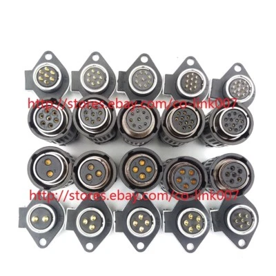IP67 2 3 4 5 6 7 8 9 10 12 pin Waterproof Connectors, HE20 Aviation Power Plug - Image 1 of 4