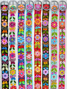 Embroidered belt peruvian floral colorful belt boho, belt ethnic wool perugürtel