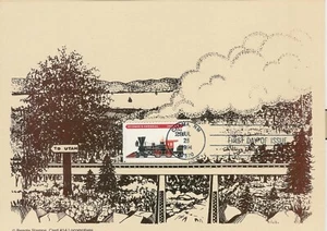 "Locomotives" Eddy's No. 242 Stamp Chama NM 1st Day Of Issue by Beagle Stamps - Picture 1 of 1