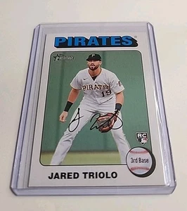 2024 TOPPS HERITAGE JARRD TRIOLO PIRATES ROOKIE WHITE BORDER SP - Picture 1 of 1