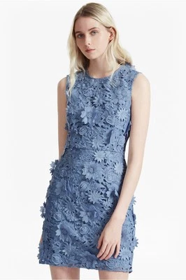 FRENCH CONNECTION Manzoni 3D floral lace dress Meru Blue XXS/Size 2 NWT - image 1 of 2