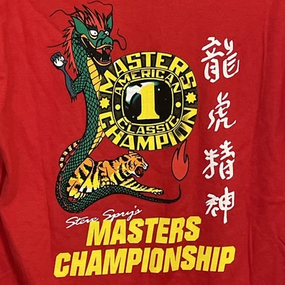 Camiseta de Colección Años 90 Clásica Americana Maestros de Karate Steve Spry Kenpo Dragon Champ Foto 1 de 4