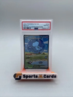 2024 Pokemon Mew #232 Paldean Fates English Special Illustration Rare Psa 10 - Image 1 of 2