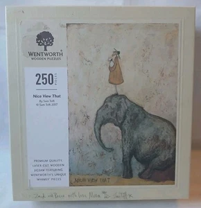 Rompecabezas Wentworth Bonita Vista Que Sam Toft Elefante 250 Piezas FIRMADO Raro - Imagen 1 de 16
