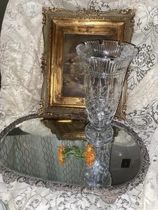 Vintage Waterford Crystal Lismore Castle 11.0" Pedestal Vase - Made In Ireland - Picture 1 of 7
