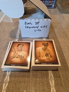 2002 Upper Deck SP Legendary Cuts 90 Card Complete Baseball Set NrMt Ruth Mantle - Picture 1 of 3