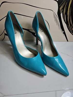 Ana A New Approach Azul 4" Tacones Sin Cordones Punta Zapatos 8.5M Foto 1 de 4