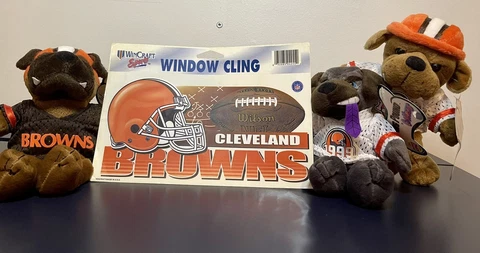 Vintage Cleveland Browns Burger King Dawg Pound 1999 Plush Beanie Dog Cover