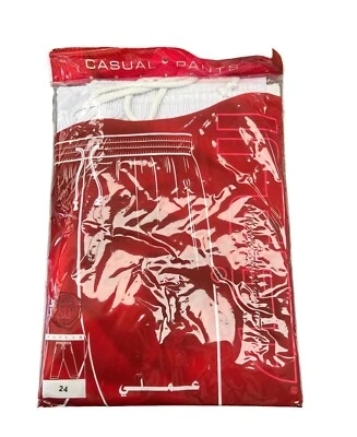 Pantalones Thobe Al Daffah Original Para Hombre Blanco Pantalones con Bolsillos Talla S-XL Foto 1 de 4