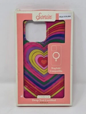 Sonix - Funda Apple iPhone 14 Pro Max con MagSafe - Corazones Arco Iris - Caja Abierta Foto 1 de 3