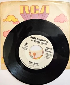 Becky Hobbs – I'll Be Your Audience 7" Vinyl US Import soul funk on Warner 1974 - Picture 1 of 11