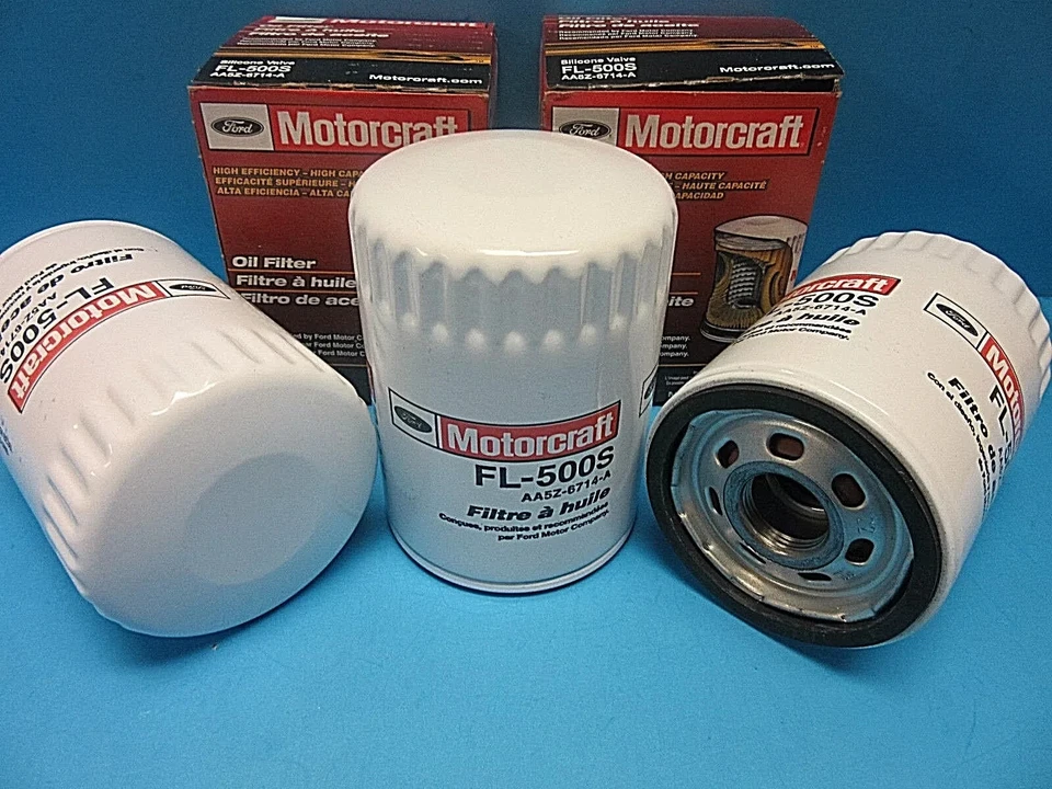 3 filtros de aceite de motor originales Ford Motorcraft FL-500S reemplazar OEM# AA5Z6714A Foto 1 de 4