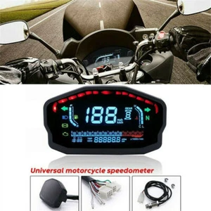 Universal Motorcycle LCD Digital Backlight Odometer Speedometer Tachometer Gauge - Picture 1 of 6