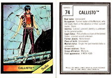 1987 Comic Images, Marvel Universe Series 1, #74 Callisto (A31)