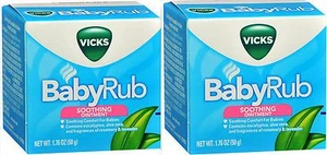 Vicks Baby Rub Soothing Comfort For Babies 1.76 OZ ( 2 pack ) / - Picture 1 of 1