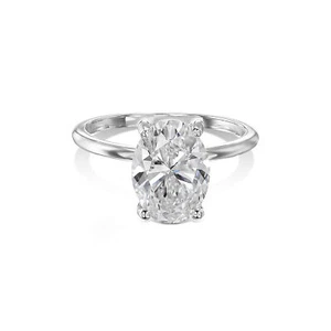 Diamond Engagement Ring VVS2 E Oval 2.55 Ctw Lab Created IGI Certified Sparkling - Picture 1 of 7