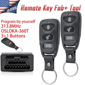 for Hyundai Elantra Key Programming + 4 Button Remote Fob OSLOKA-360T 2011-2016 - Picture 1 of 16