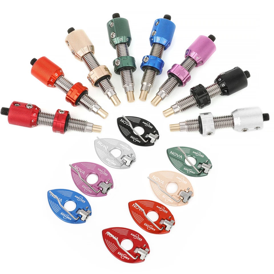 Archery Magnetic Aluminum Arrow Rest Cushion Pressure Plunger Set Recurve Bow - Image 1 of 4